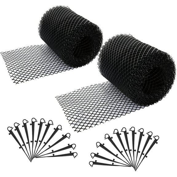 Dream Lifestyle Plastic Gutter Guard Mesh Roll 7” x 26 Ft, Adjustable Gutter Guard Mesh with 10 Fixing Nails, Leaf Cleaning Tool Gutter Mesh Cover Drain Protector