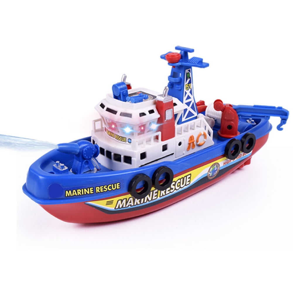 Dream Lifestyle Rescue Boat Model Toy Kids Music Light Water Spray ...