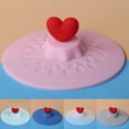 thumbnail image 1 of Dream Lifestyle Silicone Cup Lids, Creative Heart Mug Cover, Food Grade Anti-Dust Airtight Seal Silicone Drink Cup Lids, Keep Drinks Cool or Hot, Protect from Winged Pests, 1 of 8