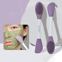 Dream Lifestyle Silicone Face Mask Brushes, Facial Mud Mask Applicator Mixing Brush, Double Head Soft Brush Face Mask Spatula For Mud,Clay,Body Lotion,Diy Mask, Purple