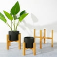 thumbnail image 1 of Dream Lifestyle Wood Flower Stand with 4 Anti-slip Pad,Adjustable Balcony Potted Plant Frame,Modern Decor Wooden Flower Pot Holders for Home,Garden,Indoor,Display Plant Stand, 1 of 8