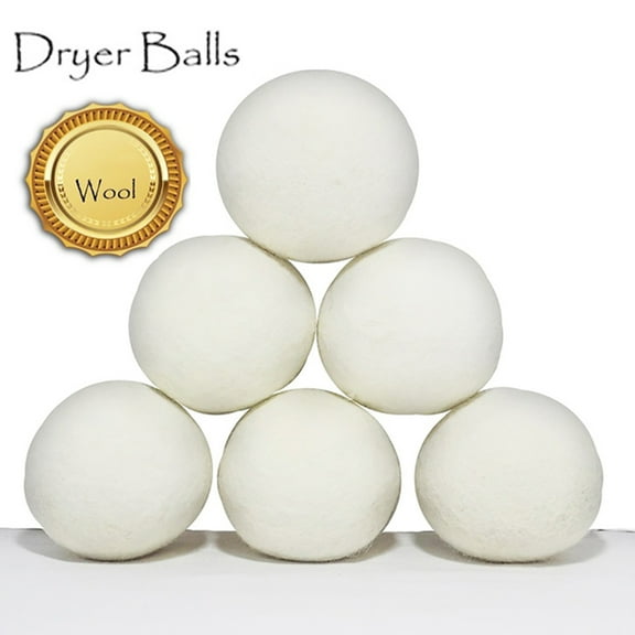 Dream Lifestyle Wool Dryer Balls - Large Premium Natural Fabric Softener - Wool Balls Replaces Dryer Sheets - Wool/Laundry Balls for Dryer - Reusable Dryer Balls