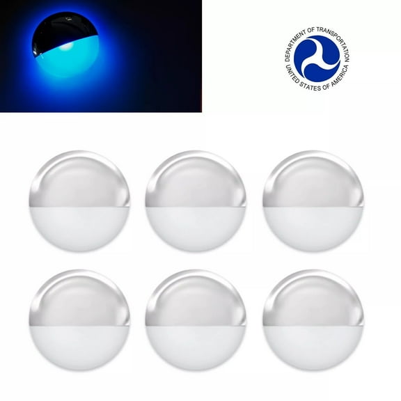 Dream Lighting LED Courtesy Light, 1.7" 12Volts,Marine Boat Cabin Deck,Companion Way Lamp,Blue Lighting,6-Pack