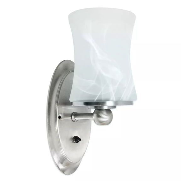 Dream Lighting 10inch Glass LED Wall Sconce,12Volts,Fits for RV Camper Bedroom Wall Lamp,Warm White