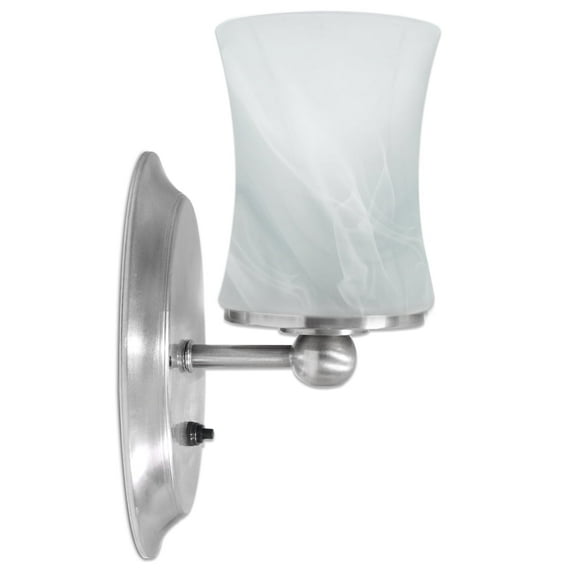 Dream Lighting 10inch Glass LED Wall Sconce,12Volts,Fits for RV Camper Bedroom Wall Lamp,Warm White