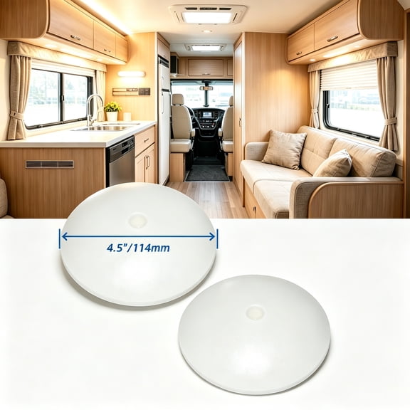 Dream Lighting  LED Ceiling Dome Light,4.5" 12volts,RV Caravan Boat Marine Interior,with Switch,Down light,Pack of 2