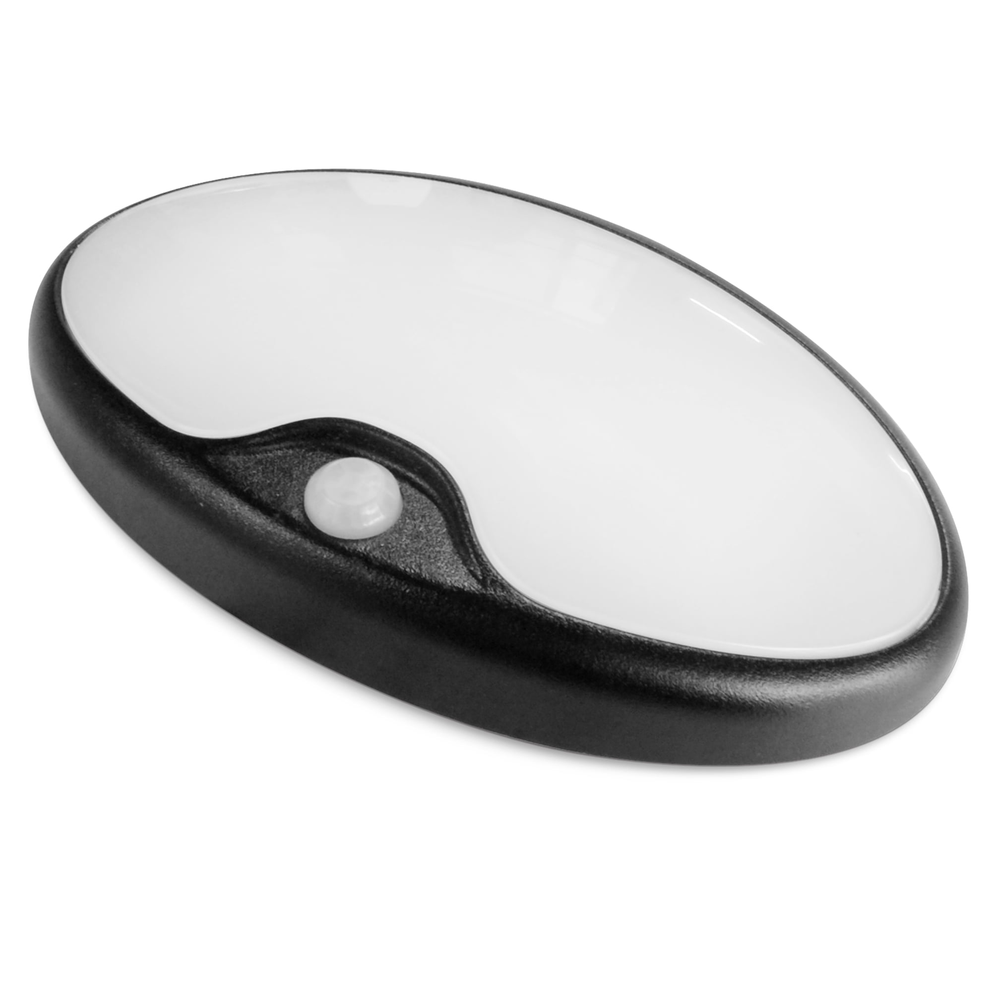 Dream Lighting 12V RV Interior LED Ceiling Light With Switch - 6 Inch Oval Black Shell, 4.5W 3500K Soft White