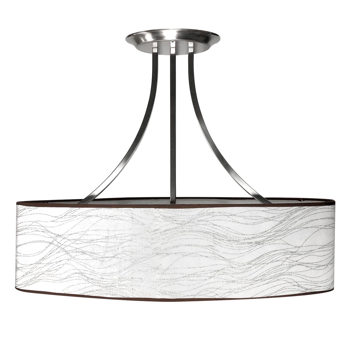 Dream Lighting 20" 12V White Fabric Shade LED Dinette Ceiling Light for ...