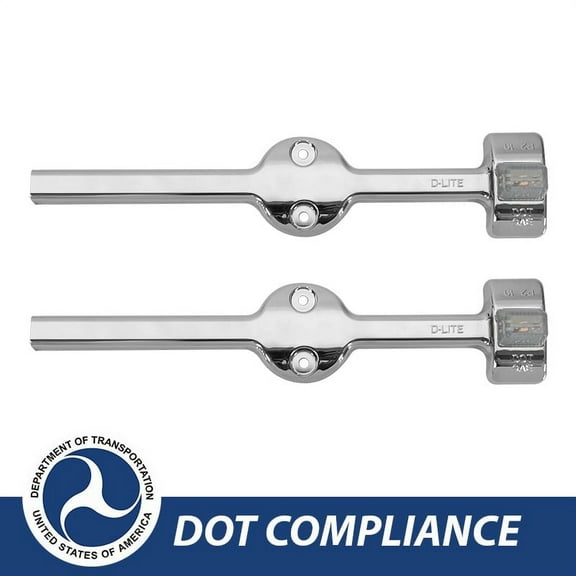 Dream Lighting 8.5inch LED Double Face Marker Light, Amber & Red,12Volt,for RV Truck Trailer Fender,2-Pack