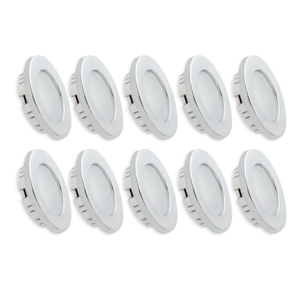 Dream Lighting 2.7" LED Recessed Ceiling Down Light,12Volts,for RV Trailer Camper Kitchen Under Cabinet,Warm White,6-Pack