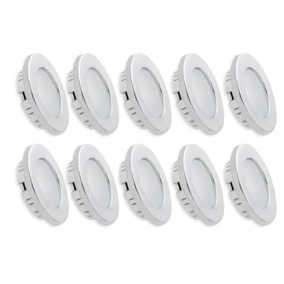 Dream Lighting 2.7" LED Recessed Down Lights,Ceiling Light Fixture, 12Volts, RV Camper Interior Kitchen, Under Cabinet Lamp,Cool White, Dimmable,10-Pack