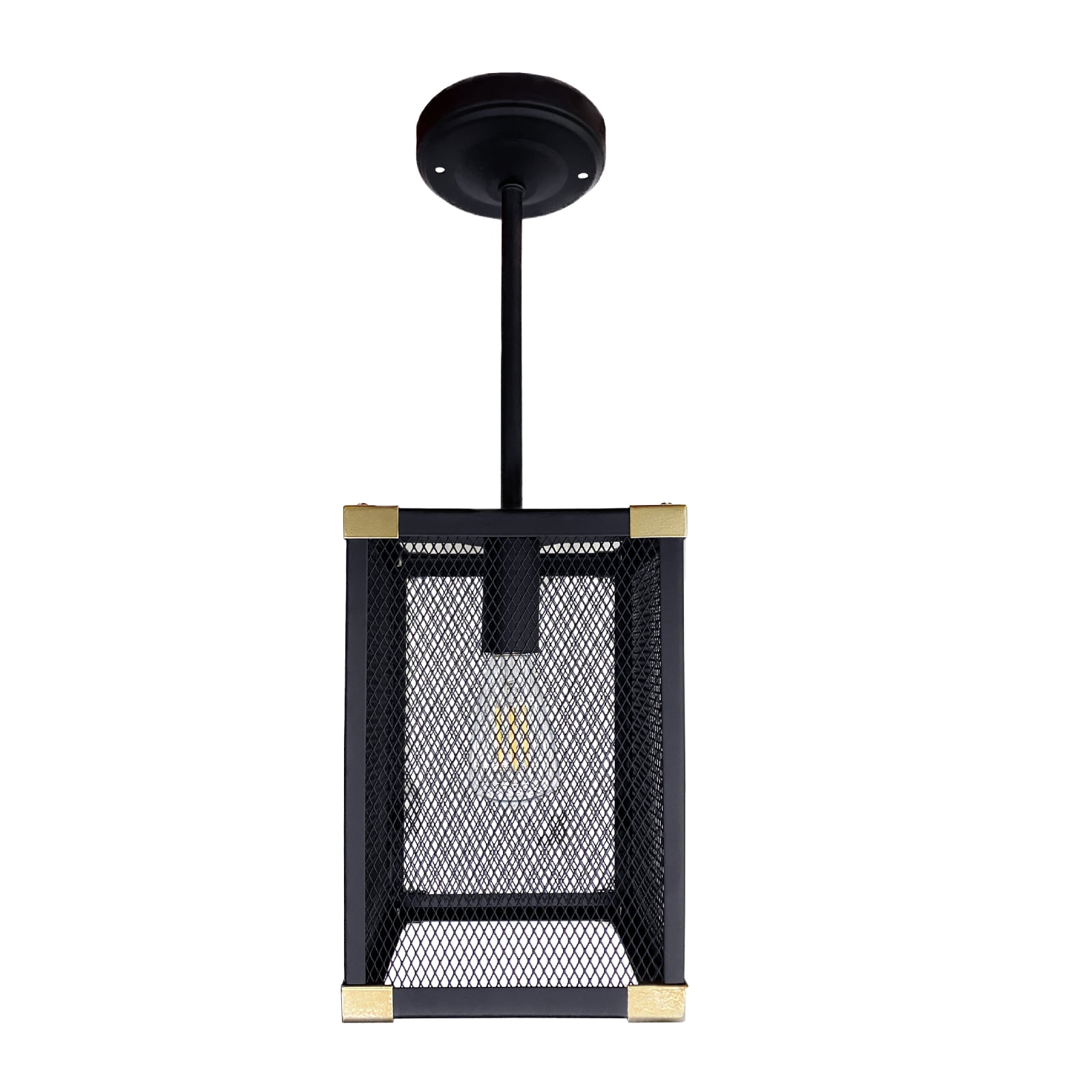 Dream Lighting 12V 19-LED RV Pendant Light - Matte Black Cone Cage For Camper