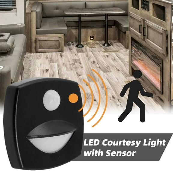 Dream Lighting LED Motion Sensor Light, 2.1 inch, 12Volts, PIR Step Light, RV Camper Motorhome,Waterproof, 3500K