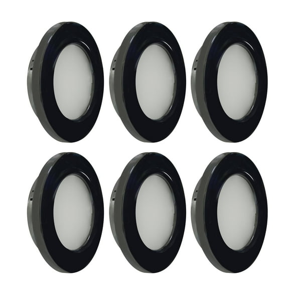 Dream Lighting 2.75 inch LED Recessed Ceiling Light,For RV Truck Coach,12 Volts,Black Shell,Pack of 6