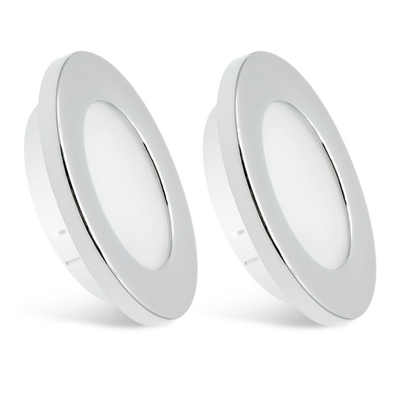 Dream Lighting 2.76 " LED Recessed Ceiling Light, Dome Ceiling Light, 12Volts, RV Camper Trailer,Warm White,2W ,3000K,2 PCS