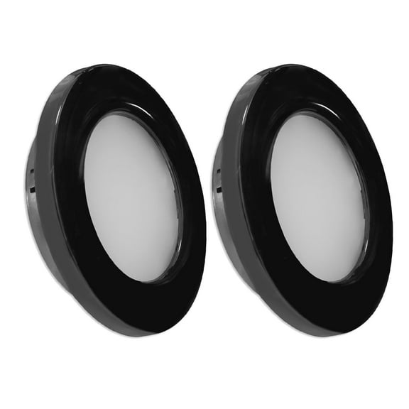 Dream Lighting 2.76 inch LED Recessed Ceiling Light, 12V,Black Shell,Warm White, Dimmable, for RV, Trailer, Boat, 2-Pack