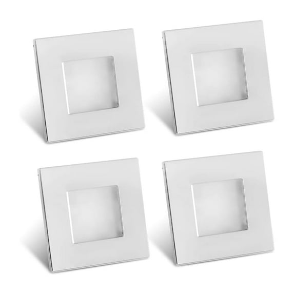 Dream Lighting LED Recessed Ceiling Light, 2.8" Square,Ultra-Thin, 12Volts, Chrome Shell, RV Camper Trailer, Warm White, 4-Pack