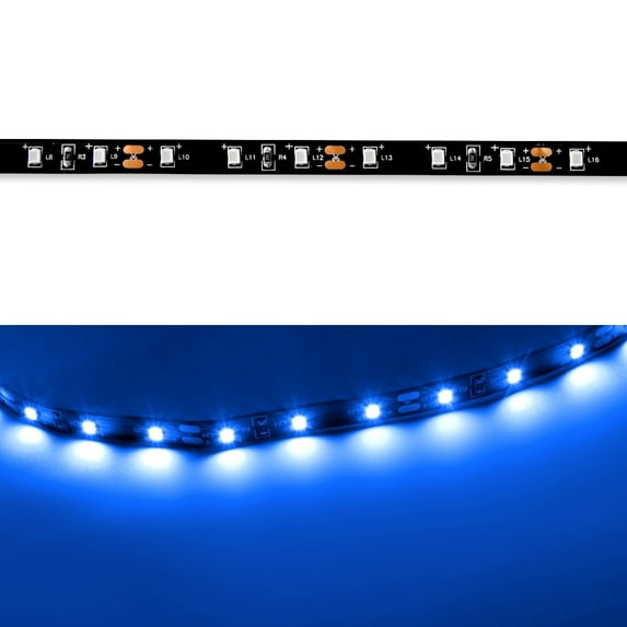 Dream Lighting 21inch LED Flexible Strip Lights, 12Volts, 2835 SMD, RV SUV Camper, Blue Lighting, Non-Waterproof