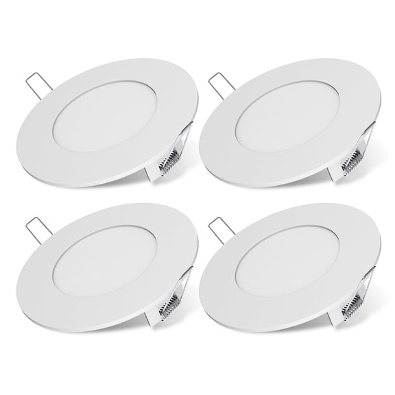 Dream Lighting 3.3in Ultra-Thin LED Recessed Ceiling Lights,12Volts,for RV Camper Trailer Van,3500K,4-Pack