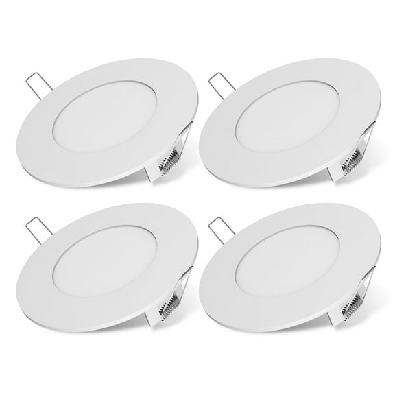 Dream Lighting 3.3in Ultra-Thin LED Recessed Ceiling Lights,12Volts,for RV Camper Trailer Van,3500K,4-Pack