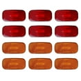 thumbnail image 1 of Dream Lighting 3.9" LED Side Marker Clearance Light,12Volts,for RV Trailer Truck Lorry Car, 6 Amber Lights & 6 Red Lights, 1 of 12
