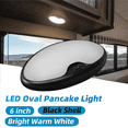 thumbnail image 1 of Dream Lighting LED Ceiling Dome Light,6inch 12Volts,for RV Camper Interior Kitchen Cabinet Lamp,Black Shell,with Switch,3500K, 1 of 7