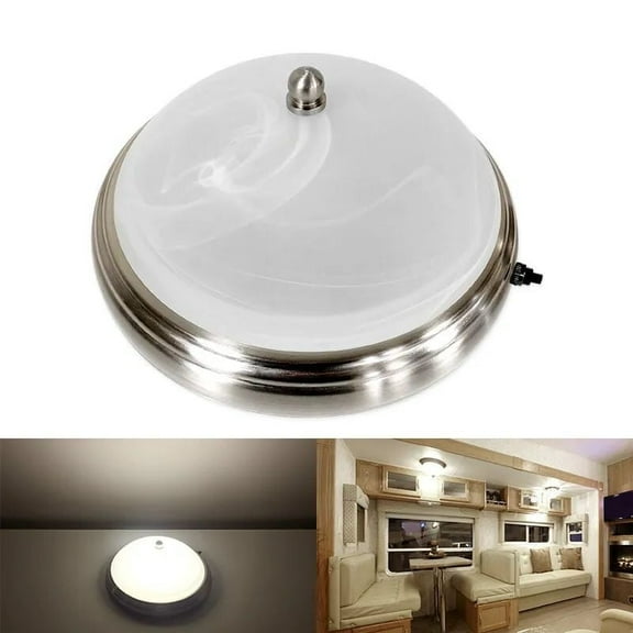 Dream Lighting 9.6inch Round LED Ceiling Light,for RV Trailer Motorhome,Kitchen Living Room,Decor Light,Warm White,with Switch
