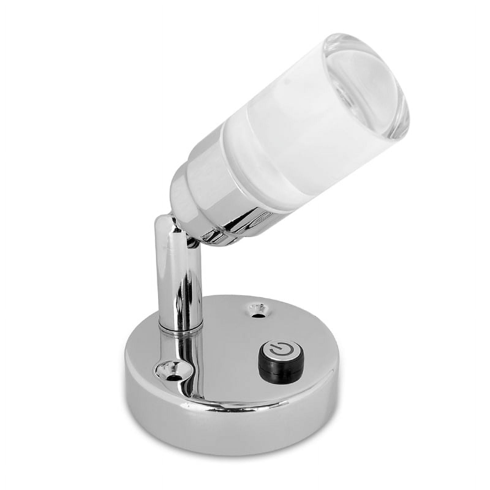 Dream Lighting LED 12V Crystal Flexible Reading Lights,Shiny Chrome finished,RV Motorhome