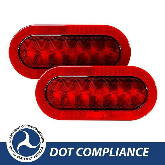 Dream Lighting 7.8in LED LED Tail Light,Red Light,Oval Waterproof,Stop Brake Turn Light,for RV Truck Trailer