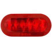 Dream Lighting LED Oval Tail Light With Red Reflector Trim Ring
