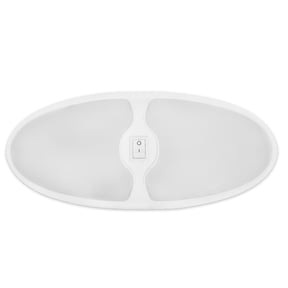 Dream Lighting LED RV Double Pancake Light w/ Switch, Bright, 3500K
