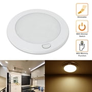 Dream Lighting LED Panel Ceiling Light,12volt 5 ,with Dimmer Switch, Memory Function,Caravan Coach Boat Interior, Warm White