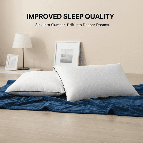 Dream Living Fiber Pillow Standard Size 1 Pcs only, Hotel Quality, Down Alternative Bed Pillow for Side, Back, And Stomach Sleepers, White 18x28 inch