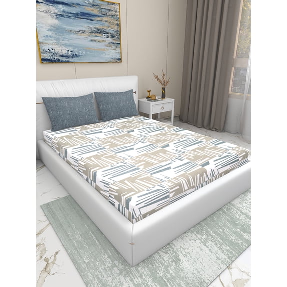 Dream Living King Size 3-Piece Soft Microfiber Bed Sheet Set - Modern Art