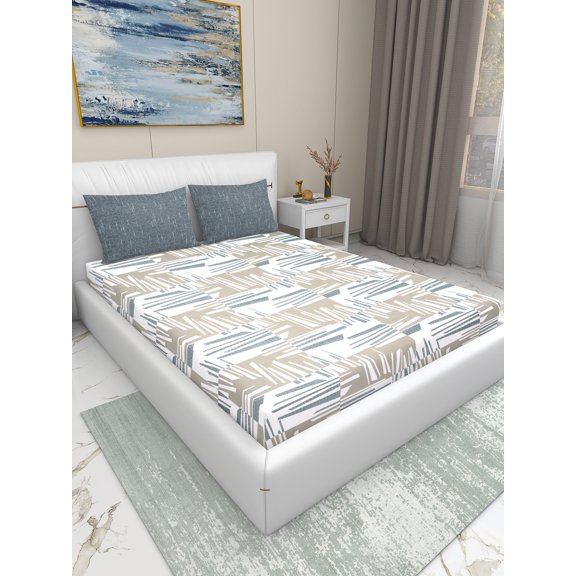 Dream Living King Size 3-Piece Soft Microfiber Bed Sheet Set - Modern Art