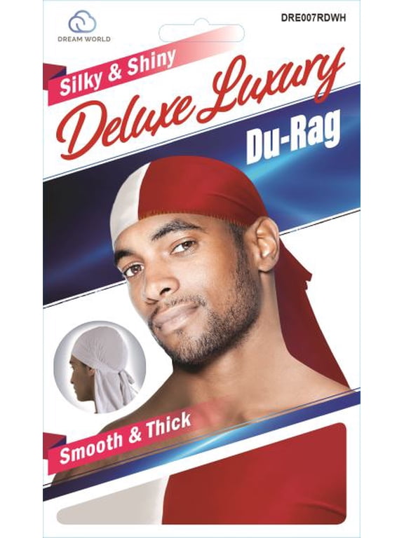 Men Durag Smooth & Thick Red & White