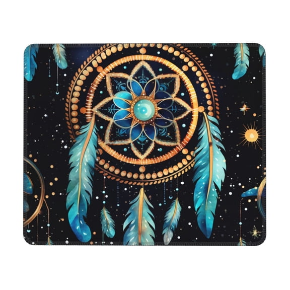 Dream Native American Indian Tribal Starry Mouse Pad Non-Slip Rubber Gaming Mousepad Rectangle for Computers Laptop 7.9 x 9.5 in