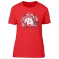 thumbnail image 1 of Dream On Cute Floral Elephant T-Shirt Women -Image by Shutterstock, Female Small, 1 of 2