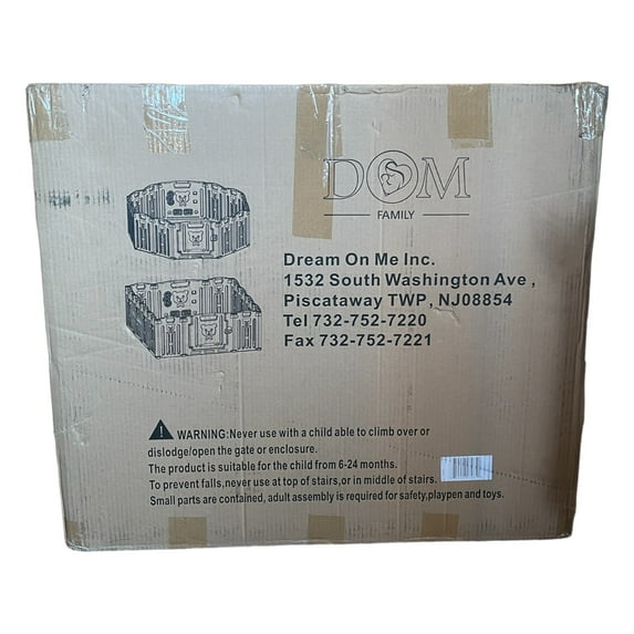 Dream On Me 14-Panel Oasis Play Center/Play Pen/Playard, Grey and White