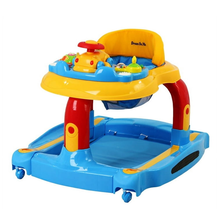 Dream On Me 2 in 1 Baby Tunes Musical Activity Walker and Rocker Yellow Walmart