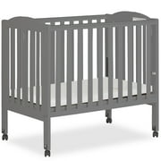 Dream On Me 2-in-1 Folding Portable Mini Crib, White