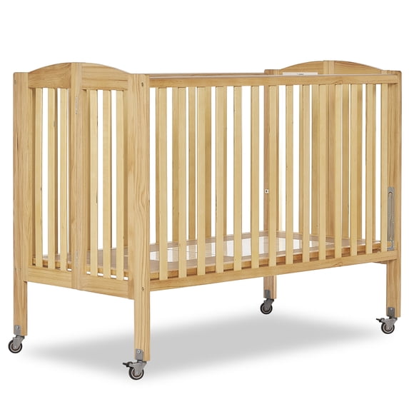Dream On Me 2-in-1 Folding Full-Size Crib Natural