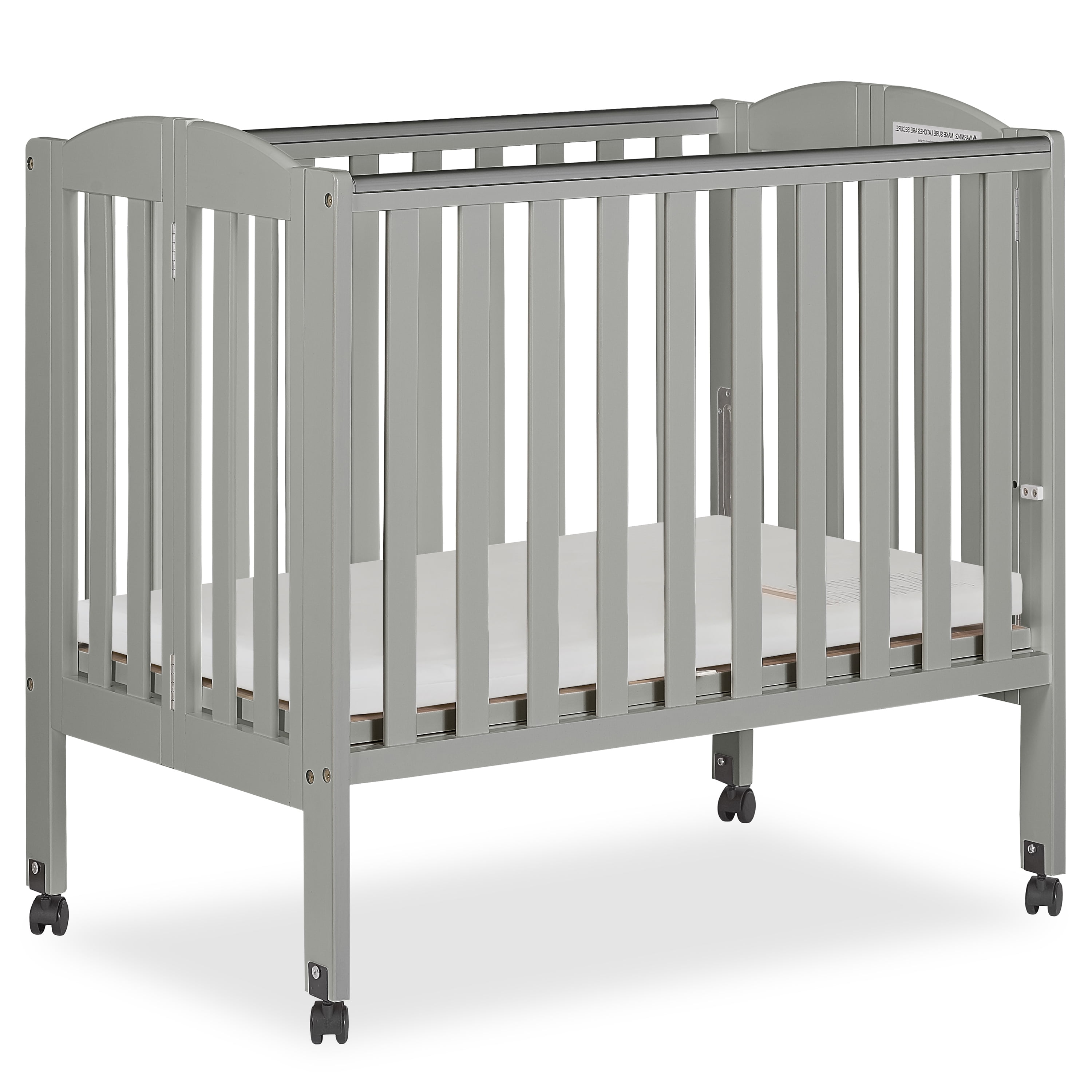 Dream On Me 2-in-1 Folding Portable Mini Crib, Cool Grey - Walmart.com