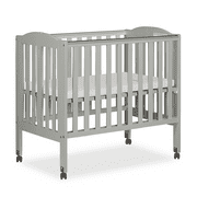 Dream On Me 2-in-1 Folding Portable Mini Crib, White