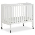 thumbnail image 1 of Dream On Me 2-in-1 Folding Portable Mini Crib in White, Mattress Pad Included, Easy to Fold and Store Baby Crib, Two Adjustable Mattress Height positions Convertible Crib, 1 of 9