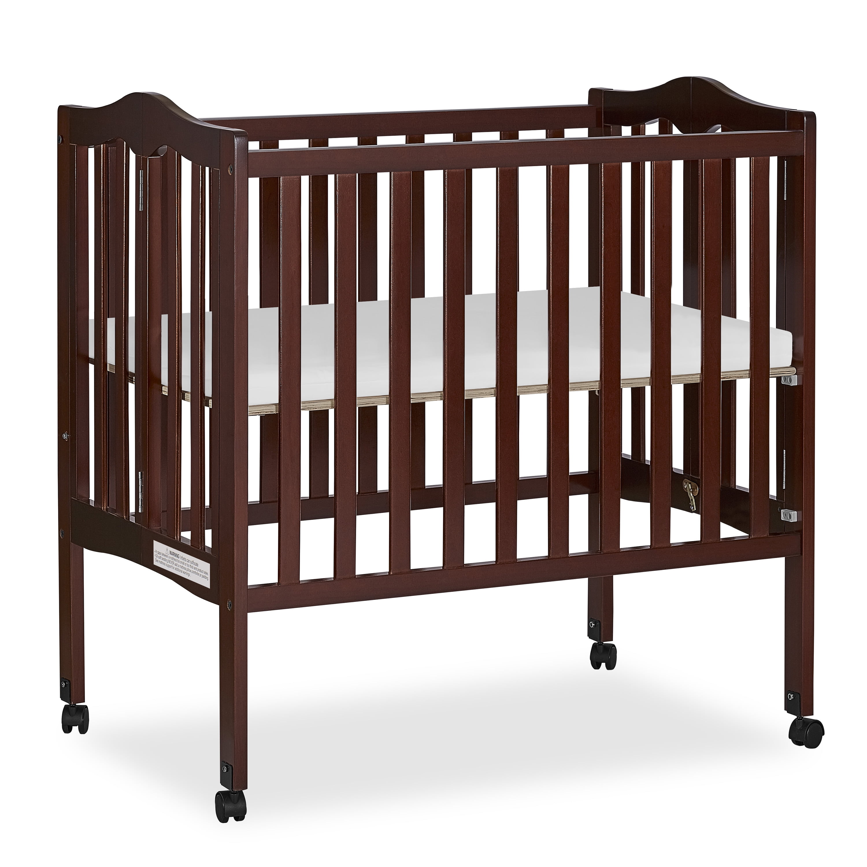 Dream On Me 2-in-1 Lightweight Portable Crib, Espresso