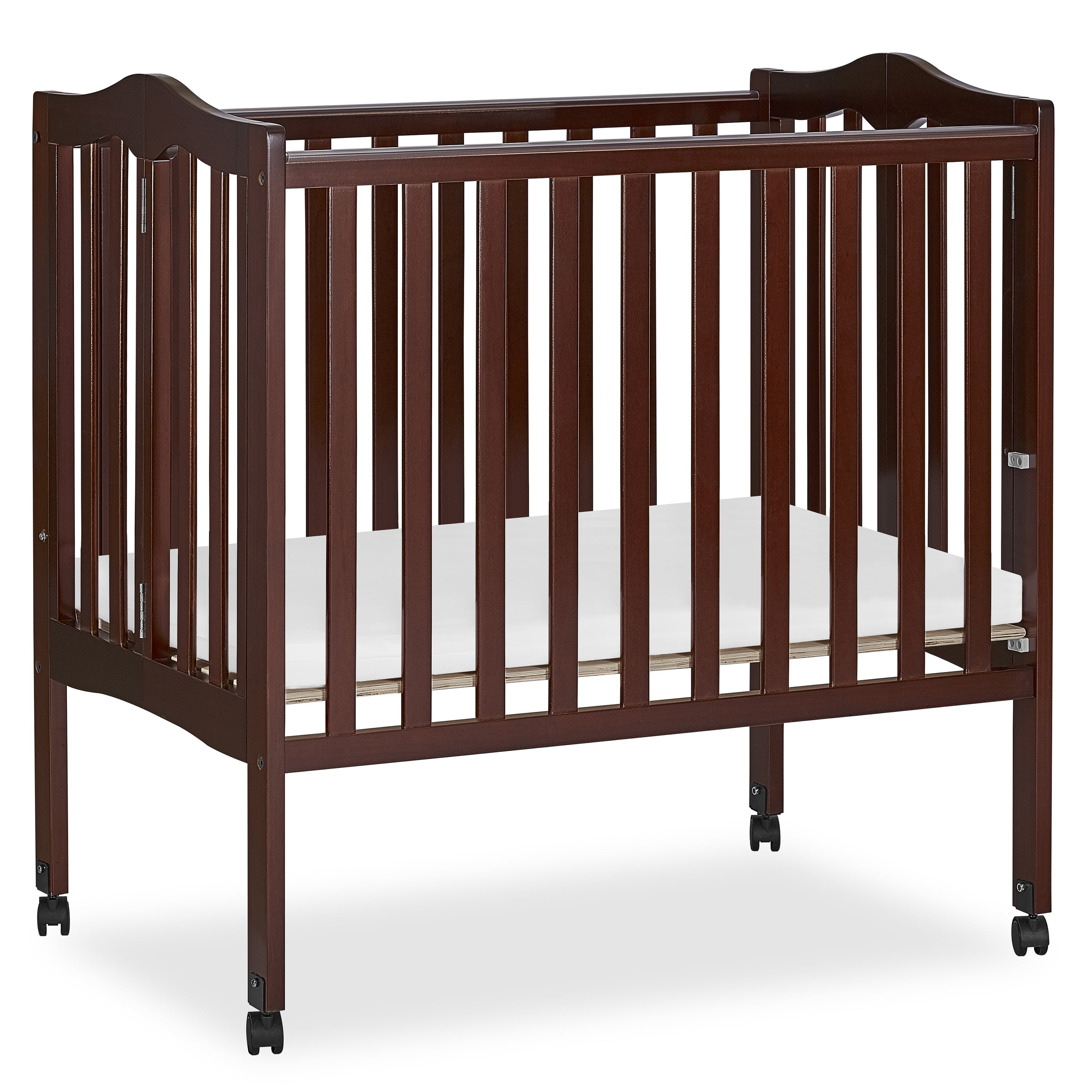 Big Oshi Angela Lightweight Folding Portable Crib Espresso Walmart