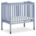 thumbnail image 1 of Dream On Me 2 in 1 Lightweight Folding Portable Crib in Dusty Blue, 1 of 6