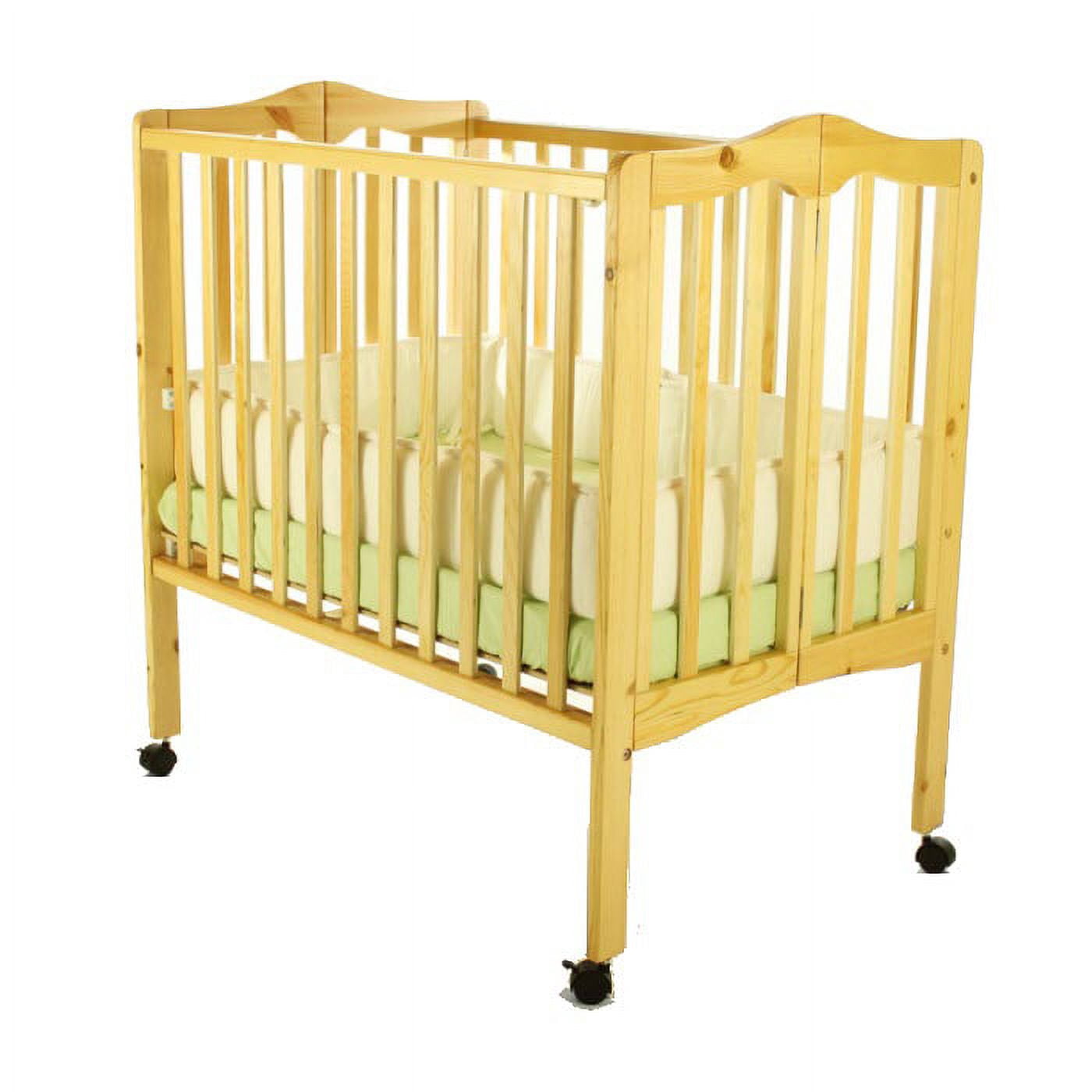Dream On Me 2in1 Lightweight Portable Crib, Natural