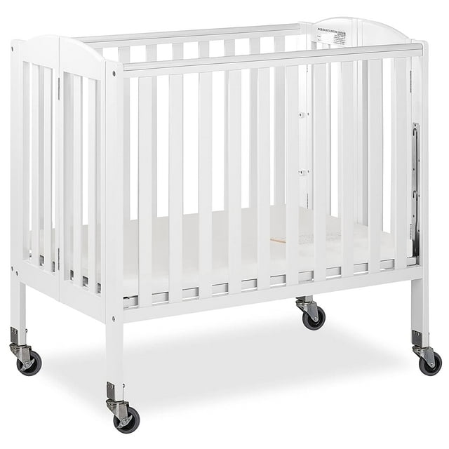 Dream On Me 3in1 Folding Portable Crib, White, Large White Crib